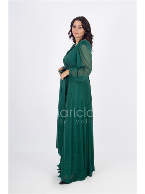 abito manica lunga glitter MARICLA ELEGANCE | FI7219VERDE